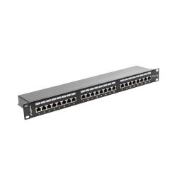 Patch panel Lanberg PPS5-1024-B 24 port 1U kat.5e ekranowany czarny