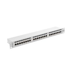 Patch panel Lanberg PPS5-1024-S 24 port 1U kat.5e ekranowany szary