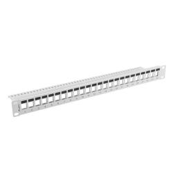 Patch panel pusty Lanberg PPKS-1024-S 24 port 1U 19" do modułów keystone szary