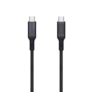 Kabel USB-C Aukey CB-MCC102 BK PD 100W, 1,8m, m/m, led