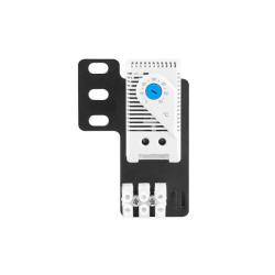 Termostat zamykający Lanberg 10A do szaf z uchem montażowym Rack i kostką elektryczną szary