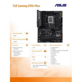 Płyta główna TUF GAMING Z790-Plus WIFI s1700 4DDR5 ATX