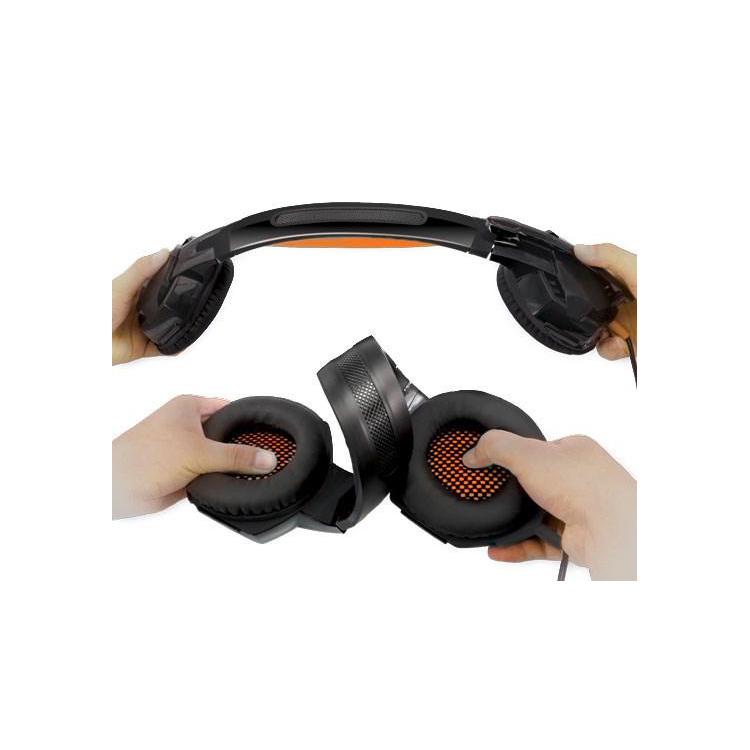 Słuchawki gamingowe REAL-EL GDX-7700 SURROUND 7.1 (black-orange, z wbudowanym mikrofonem)