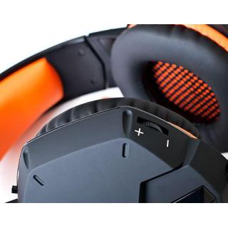 Słuchawki gamingowe REAL-EL GDX-7700 SURROUND 7.1 (black-orange, z wbudowanym mikrofonem)