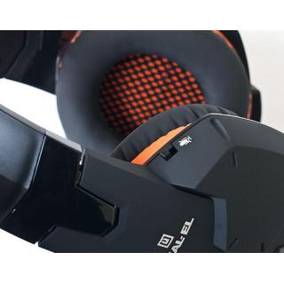 Słuchawki gamingowe REAL-EL GDX-7700 SURROUND 7.1 (black-orange, z wbudowanym mikrofonem)