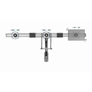 GEMBIRD ŚCIENNE REGULOWANE RAMIĘ/UCHWYT NA 3 MONITORY 17-27, VESA 100X100MM, DO 6 KG