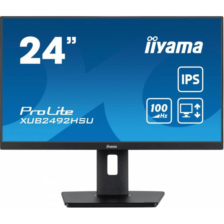 Monitor 23.8 cala XUB2492HSU-B6 IPS,HDMI,DP,100Hz,PIVOT,USB,HAS/150mm