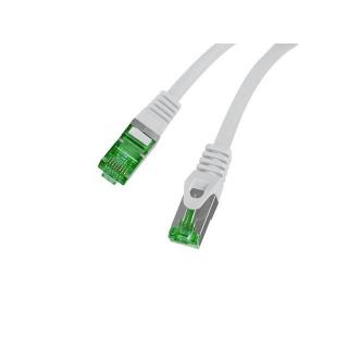 Patchcord cat.7 S/FTP LSZH CU 0.25m fluke passed szary