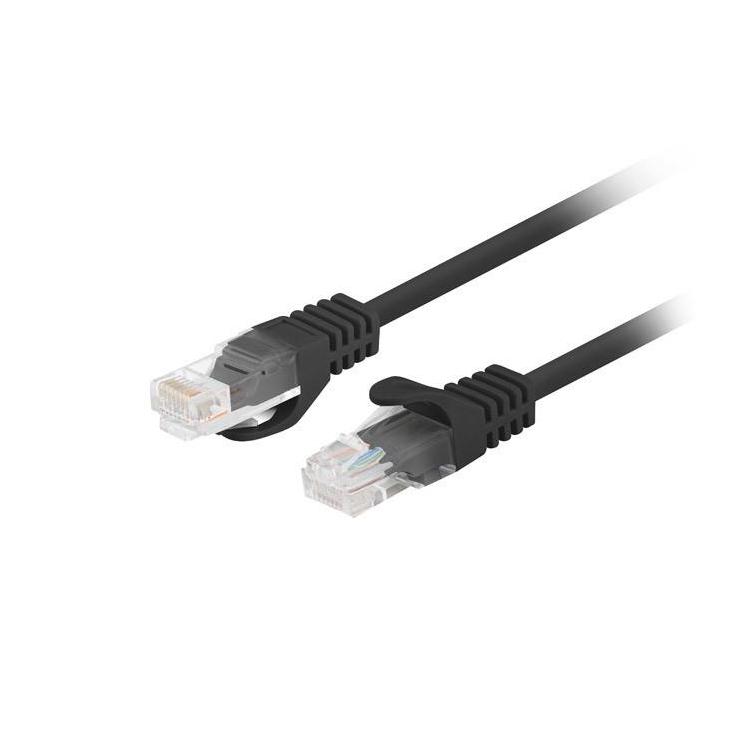 Patchcord kat.5e UTP 7.5m czarny fluke