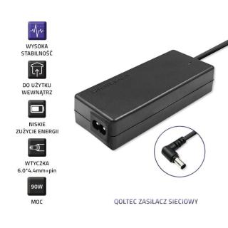 Zasilacz Qoltec 50088.90W do notebooka Sony (19,5 V 4,7 A 90W 6 mm x 4.4 mm)