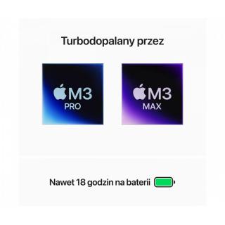 MacBook Pro 14,2 cali: M3 Pro 11/14, 18GB, 512GB - Srebrny