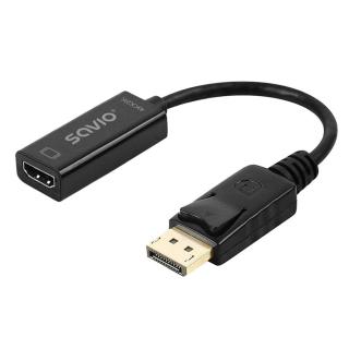 SAVIO ADAPTER DISPLAYPORT (M) V1.2 - HDMI A (F) V1.4, 4K AK-62