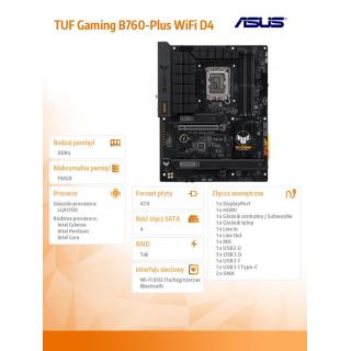 Płyta główna TUF Gaming B760-PLUS WIFI D4 s1700 4DDR4 ATX