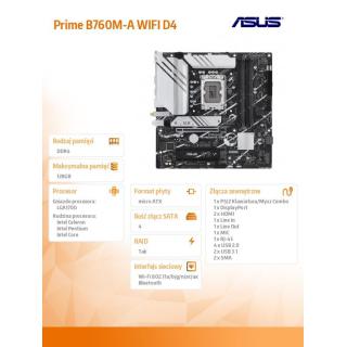 Płyta główna Prime B760M-A WIFI D4 s1700 4DDR4 HDMI mATX