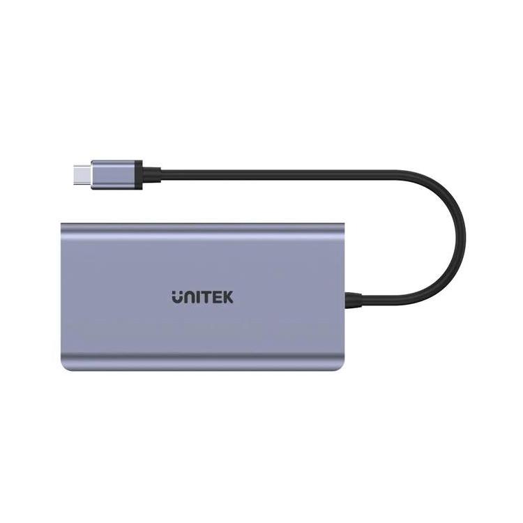 UNITEK HUB USB-C 8W1 USB-C 3.1, PD 100W, D1019B