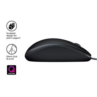 Mysz Logitech 910-005508 (optyczna 1000 DPI kolor czarny)