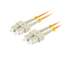 Patchcord światłowodowy Lanberg MM SC/UPC-SC/UPC DUPLEX 3.0mm OM2 50/125 LSZH 2m pomarańczowy