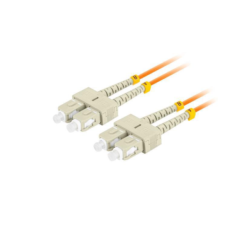 Patchcord światłowodowy Lanberg MM SC/UPC-SC/UPC DUPLEX 3.0mm OM2 50/125 LSZH 2m pomarańczowy