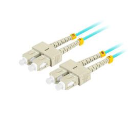 Patchcord światłowodowy Lanberg MM SC/UPC-SC/UPC DUPLEX 3.0mm OM3 50/125 LSZH 5m aqua