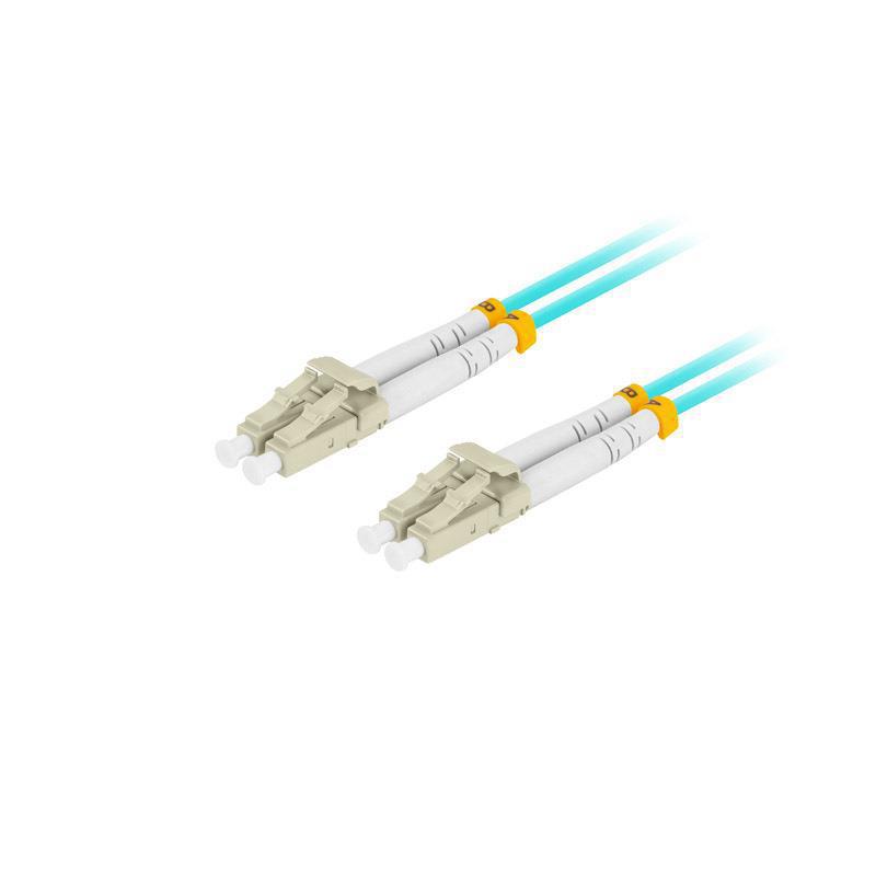 Patchcord światłowodowy Lanberg MM LC/UPC-LC/UPC DUPLEX 3.0mm OM3 50/125 LSZH 2m aqua