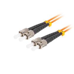 Patchcord światłowodowy Lanberg MM ST/UPC-ST/UPC DUPLEX 3.0MM OM2 50/125 LSZH 1m pomarańczowy