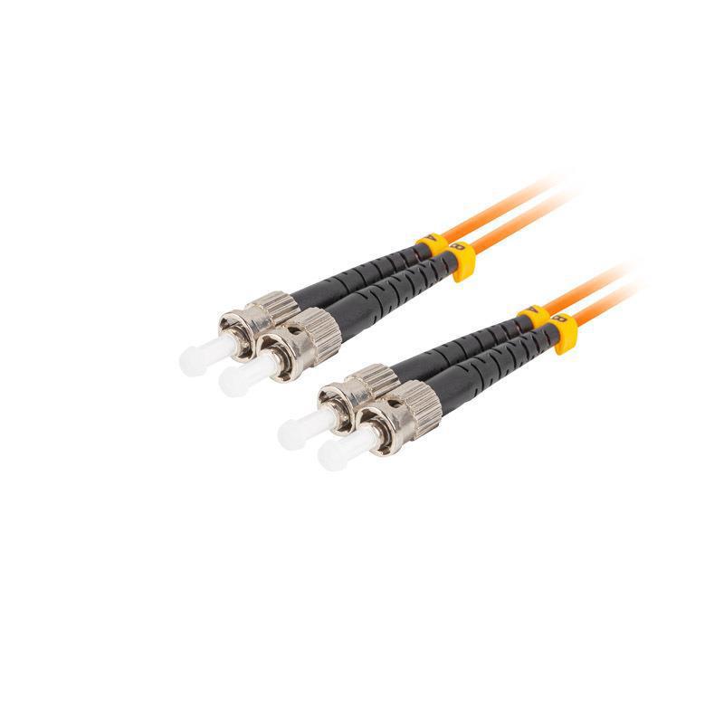 Patchcord światłowodowy Lanberg MM ST/UPC-ST/UPC DUPLEX 3.0MM OM2 50/125 LSZH 1m pomarańczowy