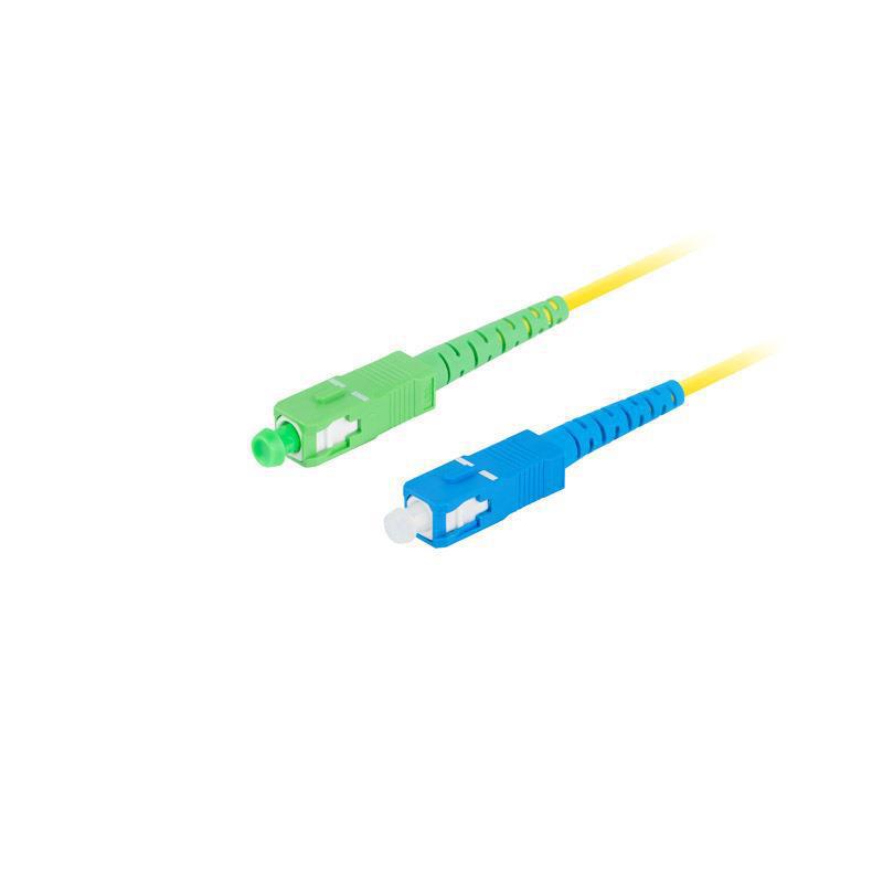 Patchcord światłowodowy Lanberg SM SC/APC-SC/UPC SIMPLEX 3.0mm LSZH G657A1 2m żółty