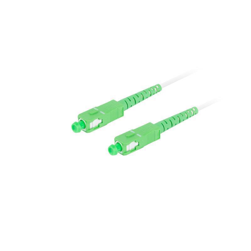 Patchcord światłowodowy Lanberg SM SC/APC-SC/APC SIMPLEX 3.0mm G657B3 15m biały