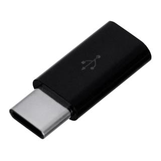 Adapter SAVIO AK-31/B (Micro USB F - USB typu C M kolor...