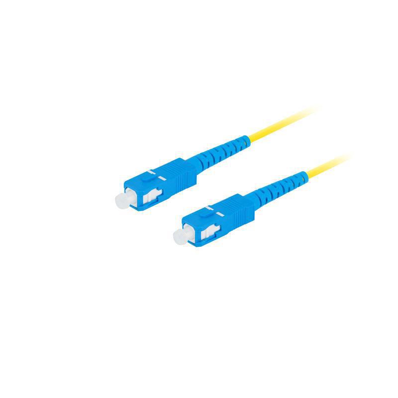 Patchcord światłowodowy Lanberg SM SC/UPC-SC/UPC SIMPLEX 3.0mm LSZH G657A1 2m żółty