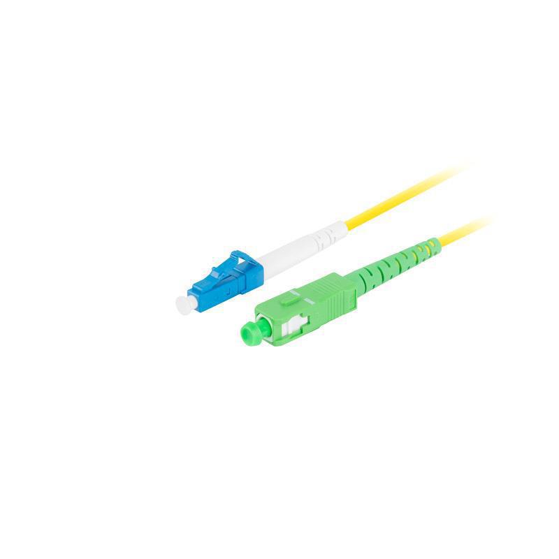 Patchcord światłowodowy Lanberg SM LC/UPC-SC/APC SIMPLEX 3.0mm LSZH G657A1 2m żółty