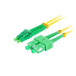 Patchcord światłowodowy Lanberg SM SC/APC-LC/APC DUPLEX 3.0mm LSZH G657A1 2m żółty