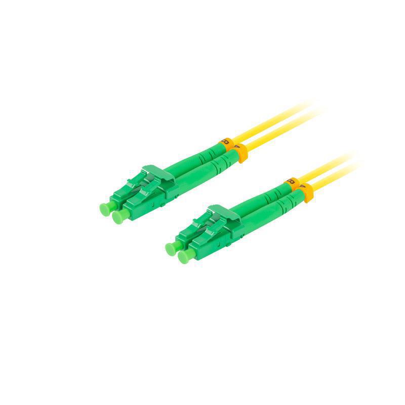 Patchcord światłowodowy Lanberg SM LC/APC-LC/APC DUPLEX 3.0mm LSZH G657A1 1m żółty