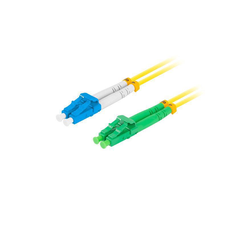 Patchcord światłowodowy Lanberg SM LC/APC-LC/UPC DUPLEX 3.0mm LSZH G657A1 2m żółty