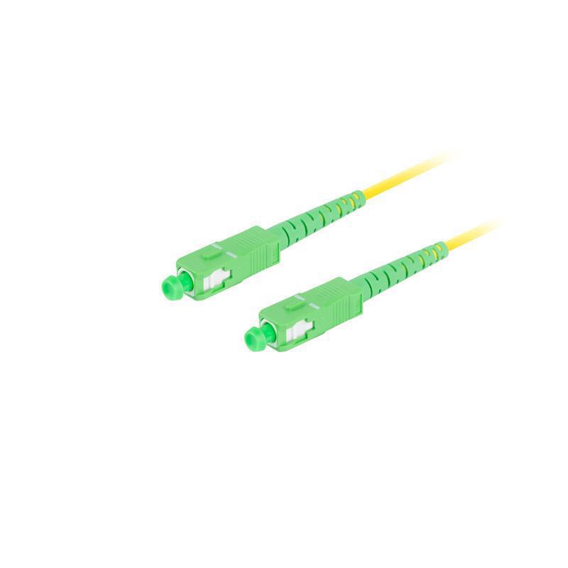 Patchcord światłowodowy Lanberg SM SC/APC-SC/APC SIMPLEX 3.0MM LSZH G657A1 3M żółty