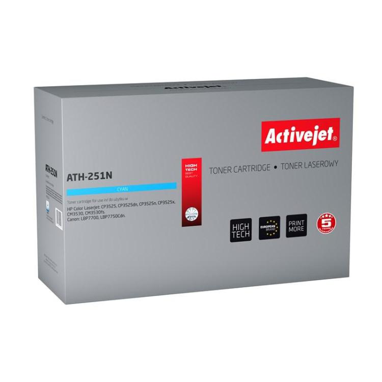 Activejet ATH-251N Toner (zamiennik HP 504A CE251A, Canon CRG-723C Supreme 7000 stron niebieski)