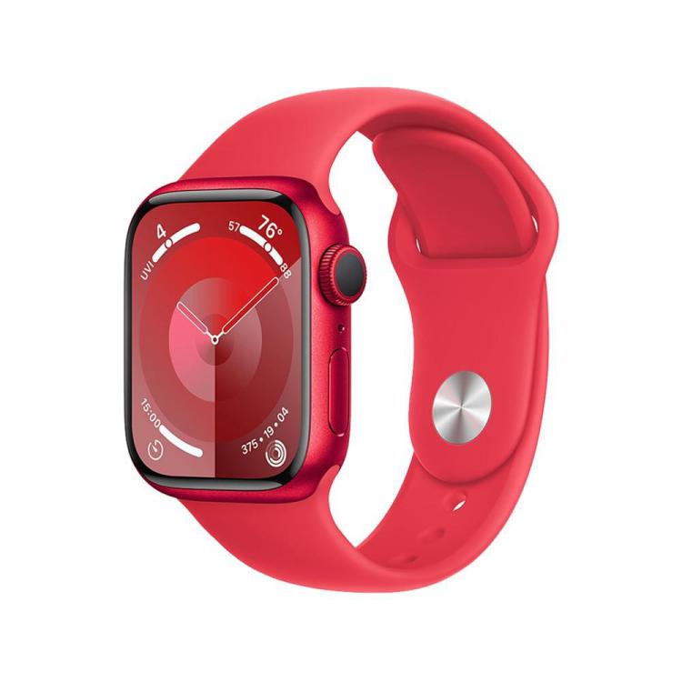 Watch Serie 9 GPS, 45mm Koperta z aluminium z edycji (PRODUCT)RED z paskiem sportowy z edycji (PRODUCT)RED - M/L