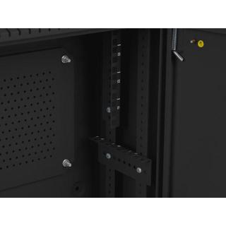 Szafa instalacyjna rack wisząca 19 cali 4u+3u 540x200 niskoprofilowa (złożona) czarna