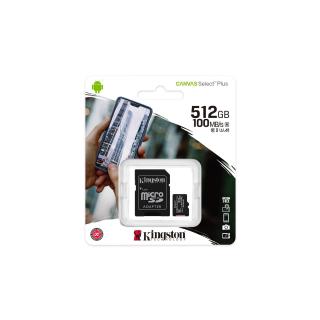 Karta pamięci z adapterem Kingston Canvas Select Plus SDCS2/512GB (512GB Class 10, Class U1, V10 + adapter)