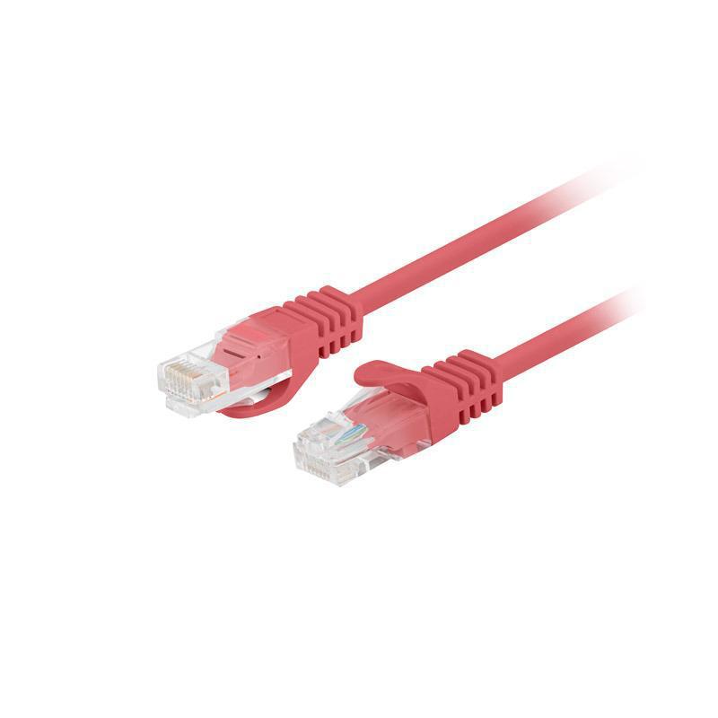 Patchcord Lanberg UTP kat.5e 1m czerwony 10-Pack