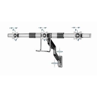 Uchwyt ścienny 3 monitory 17-27 cali 6kg