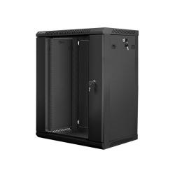 Szafa instalacyjna Rack wisząca 19" 15U 600x450 czarna...