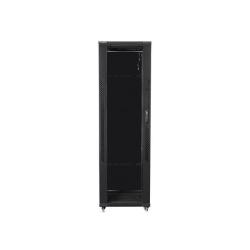 Szafa instalacyjna Rack stojąca 19" 42U 600x600 czarna Lanberg (flat pack)