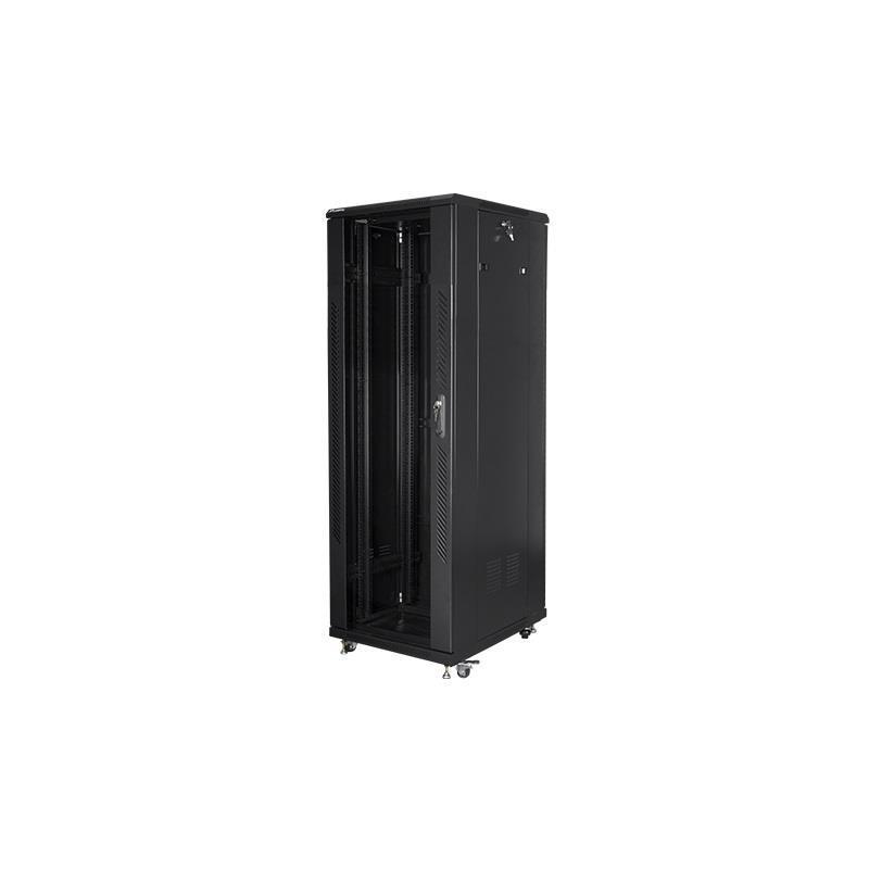 Szafa instalacyjna Rack stojąca 19" 37U 600x800 czarna Lanberg (flat pack)