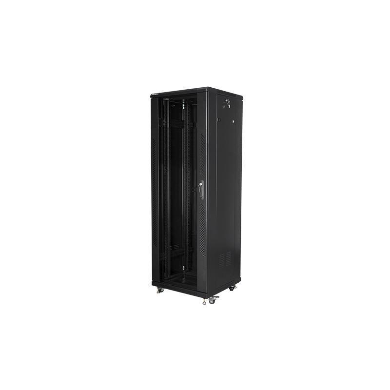 Szafa instalacyjna Rack stojąca 19" 37U 600x600 czarna Lanberg (flat pack)