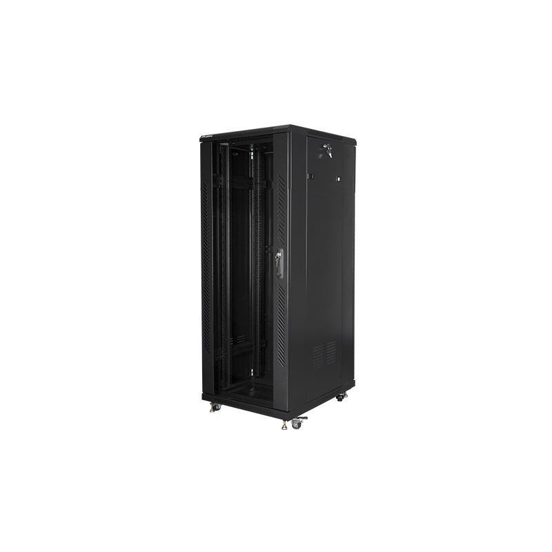 Szafa instalacyjna Rack stojąca 19" 32U 600x800 czarna Lanberg (flat pack)