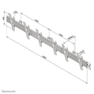 Uchwyt ścienny do ekranów Neomounts NMPRO-WMB3 32"-55" max 30 kg max VESA 600x400 czarny