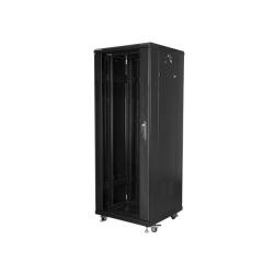 Szafa instalacyjna Rack stojąca 19" 32U 600x600 czarna Lanberg (flat pack)