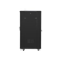 Szafa instalacyjna Rack stojąca 19" 27U 600x800 czarna Lanberg (flat pack)