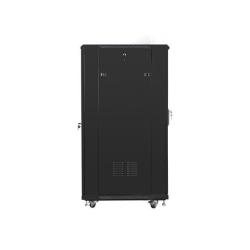 Szafa instalacyjna Rack stojąca 19" 27U 600x800 czarna Lanberg (flat pack)